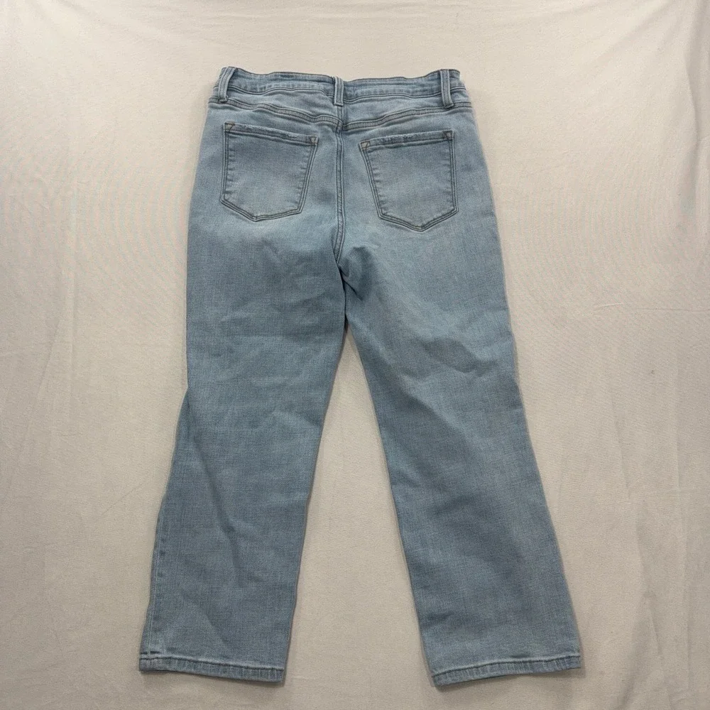 Flying Monkey Jeans Straight Leg High Rise Light Wash Blue Womens Size 31P